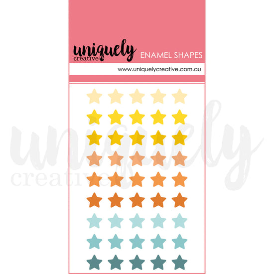 Uniquely Creative ENAMEL STAR SHAPES Written in the Stars