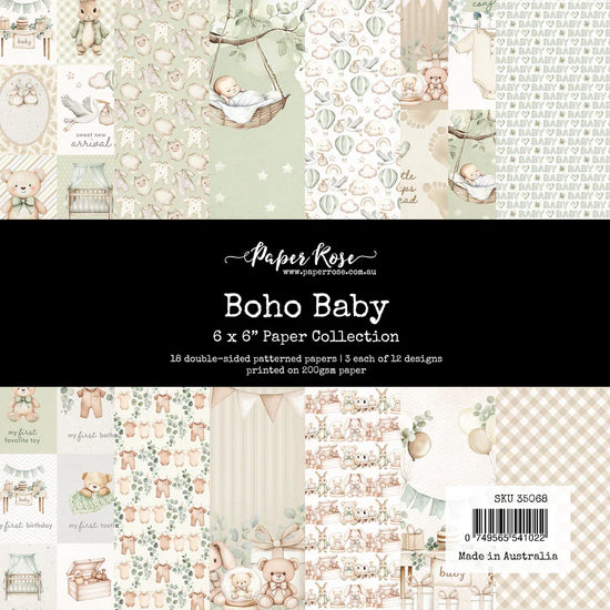 Paper Rose Boho Baby 6x6 Paper Collection