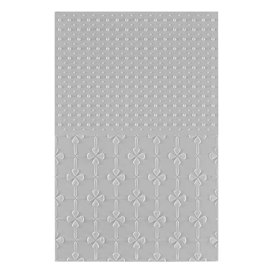 Spellbinders POLKA DOT & POSY DUO 3D EMBOSSING FOLDER FROM THE TABBED CLASSICS COLLECTION BY WENDY VECCHI