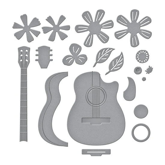 Spellbinders MINI GUITAR ETCHED DIES FROM THE BIBI&