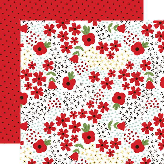 Echo Park Little Ladybug: Ladybug Garden 12x12 Patterned Paper