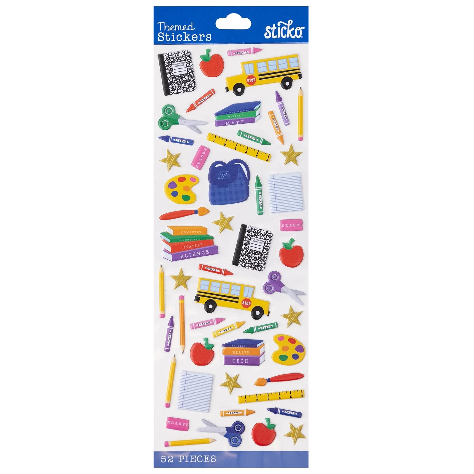 Sticko Themed Stickers Time for School – Imaginic Scrapbook