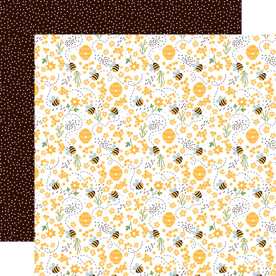 Echo Park Bee Happy: Happy As Can Bee 12x12 Patterned Paper