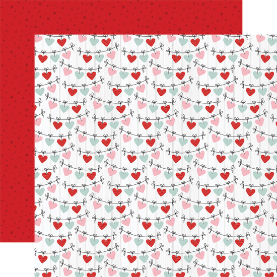 Echo Park Love Notes: Hearts Full Of Love 12x12 Patterned Paper