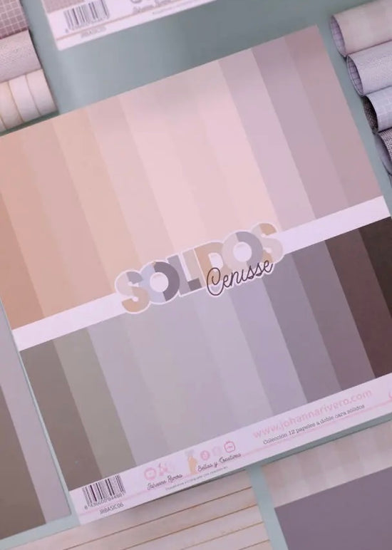 Colección 12 SÓLIDOS doble cara 12×12″ Cenisse