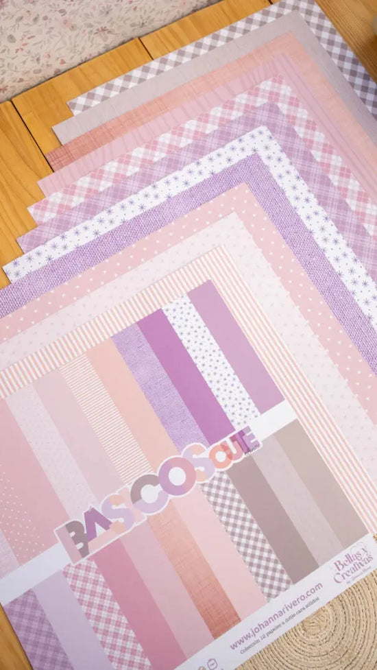 Básicos Cute 10 papeles doble cara 12×12″ . Johanna Rivero