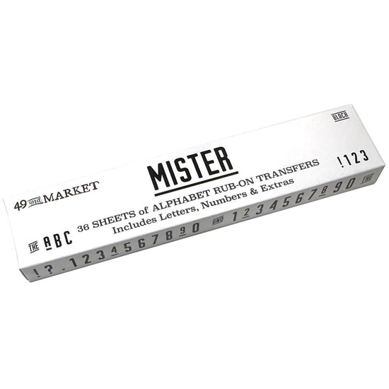 49 And Market Rub-On Transfer Mister
