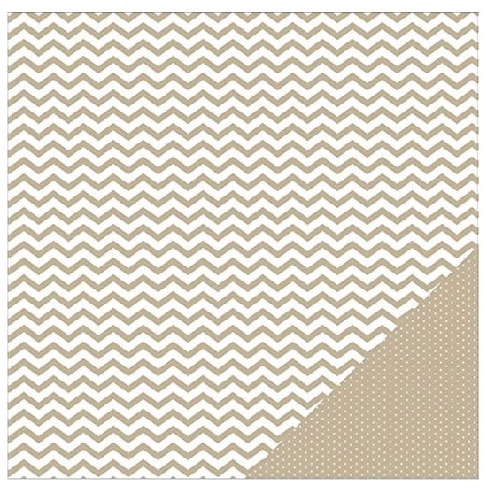 American Crafts tan chevron paper