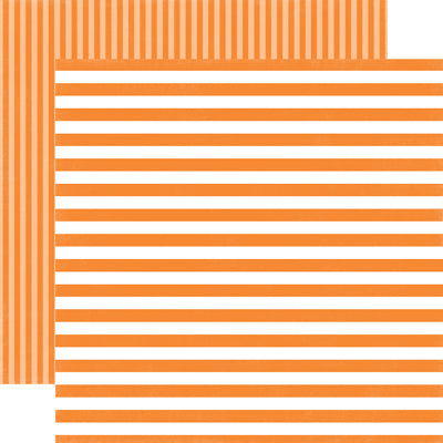 Echo Park Tangerine tango stripe paper