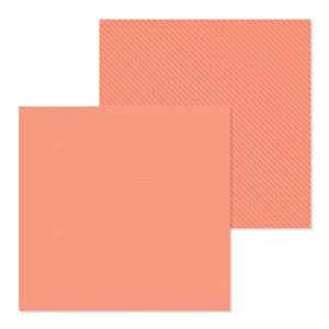 Doodlebug - Petite Prints Coral Dot-Stripe 12x12 Paper