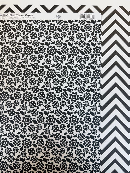 Bella! Black Fusion Paperz Floral