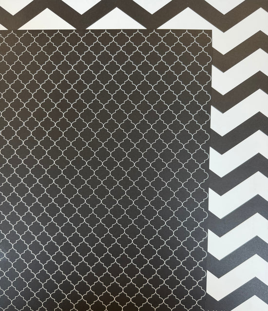 American Crafts Black Chevron paper
