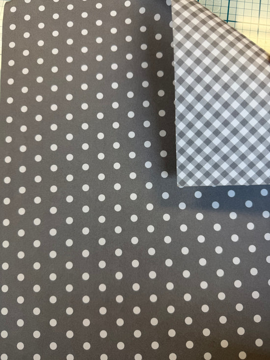American Crafts Grey dot paper