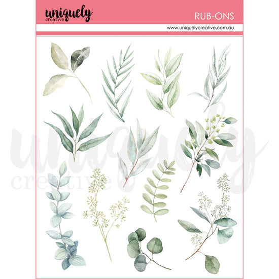 Uniquely Creative BOHO BOTANICALS RUB-ONS