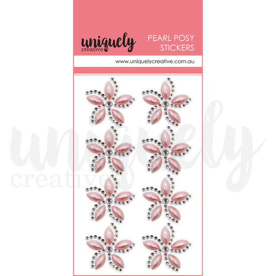 Uniquely PEARL POSY STICKERS - PINK