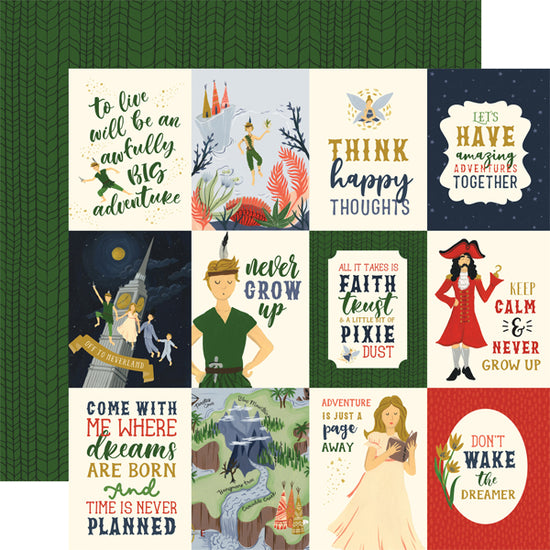Echo Park Lost in Neverland 3x4 journaling cards