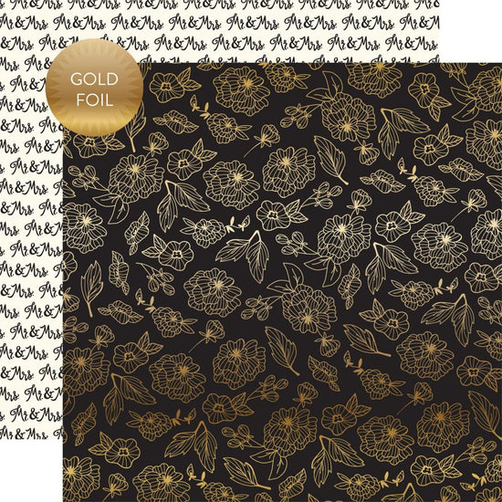 Echo Park - Wedding Day Collection - Gold Floral 12&