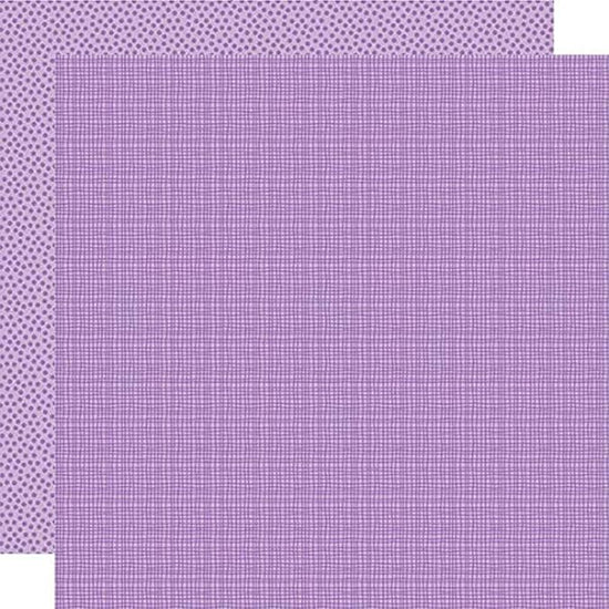 PLUM GRAPH & DOT - 12X12 DOUBLE-SIDED PATTERNED PAPER - BELLA BLVD