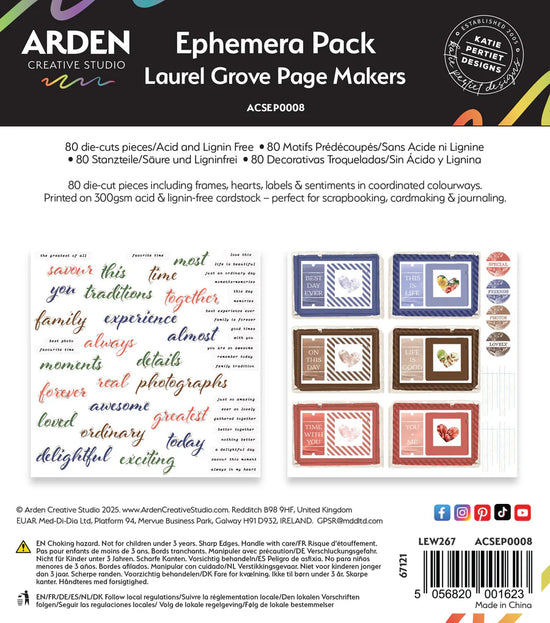 Arden Creative Studio Laurel Grove Page Makers Ephemera Pack