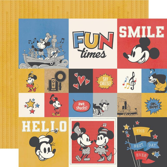 Say Cheese Classic Mouse Double-Sided Cardstock 12"X12" 2X2/4X4 Elements