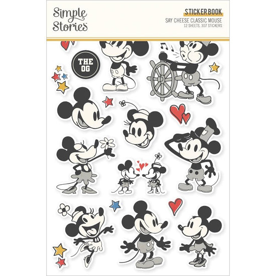 Simple Stories Sticker Book 12/Sheets Say Cheese Classic Mouse