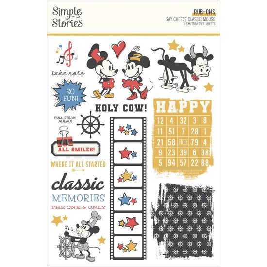 Say Cheese Classic Mouse Rub-Ons 6”x8”