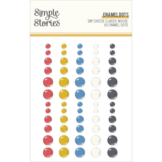 Say Cheese Classic Mouse Enamel Dots 60/Pkg
