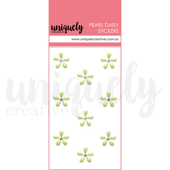 Uniquely Creative PEARL DAISY STICKERS - GREEN