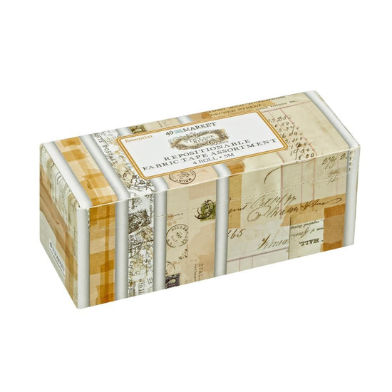 49 And Market Fabric Tape Assortment 4/Rolls Vintage Bits Essential