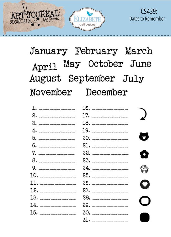 Elizabeth Craft Days To Remember Stamp