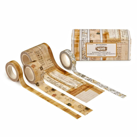 49 And Market Fabric Tape Assortment 4/Rolls Vintage Bits Essential