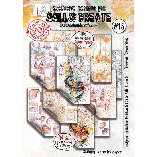 AALL And Create Design Double-Sided Cardstock A4 10/Pkg Ethereal Expeditions