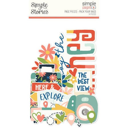 Simple Stories SIMPLE PAGES PAGE PIECES - PACK YOUR BAGS