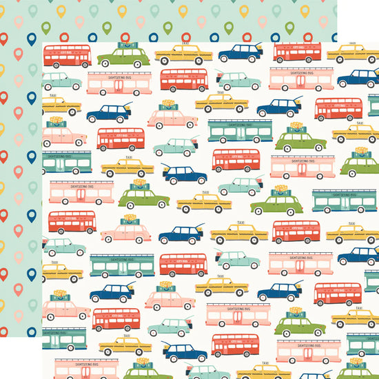 Simple Stories Pack Your Bags Double-Sided Cardstock 12"X12” Where To Next