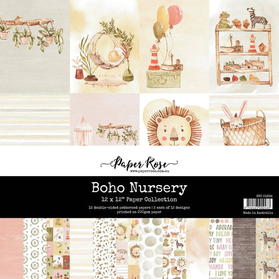 Paper Rose Boho Nursery 12x12 Paper Collection