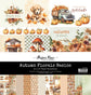Paper Rose Autumn Florals Basics 12x12 Paper Collection