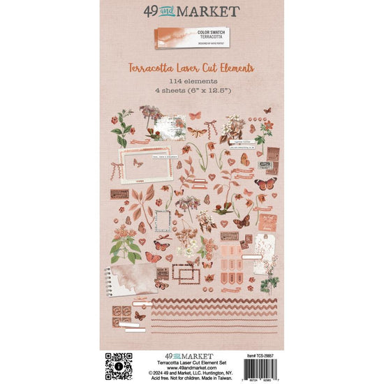 49 And Market Laser Cut Outs Elements, Color Swatch: Terracotta