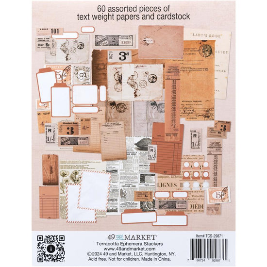 49 And Market Ephemera Stackers Color Swatch: Terracotta
