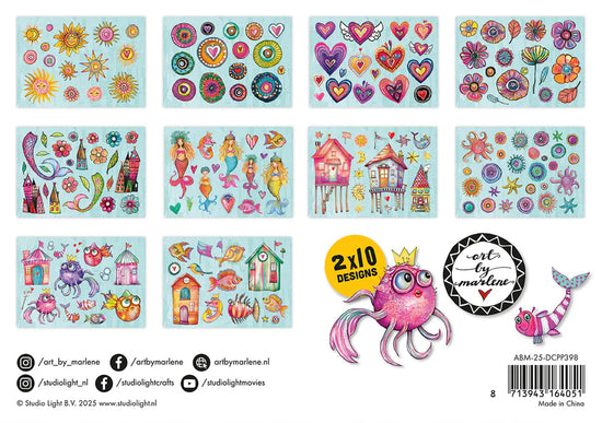 Art by Marlene Die-cut Designer Paper Pad Sunny days Art By Marlene 210x148x8mm 20 Sheets