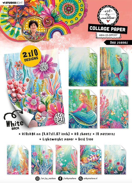 Art by Marlene Collage Paper Sea scenes Art By Marlene 210x294x8mm 20 Sheets