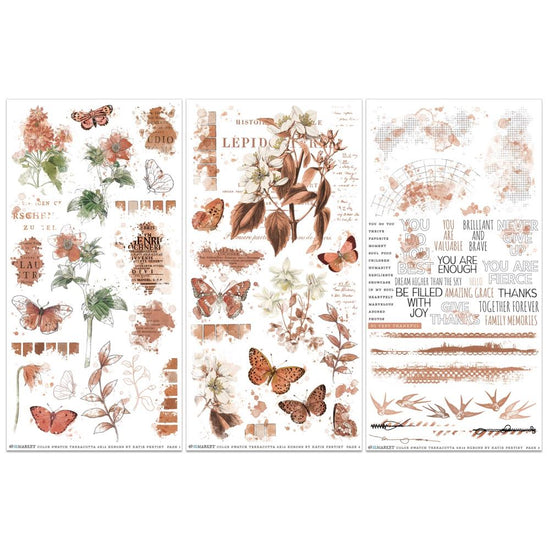 49 And Market Rub-On Transfer Set Color Swatch: Terracotta