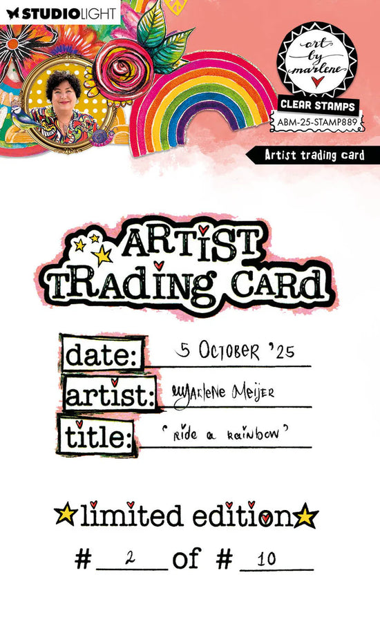 Art by Marlene Clear Stamp Artist trading card Art By Marlene 64x89x3mm 1 Piece