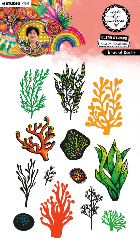 Art by Marlene Clear Stamp A lot of corals Art By Marlene 148x210x3mm 13 Pieces
