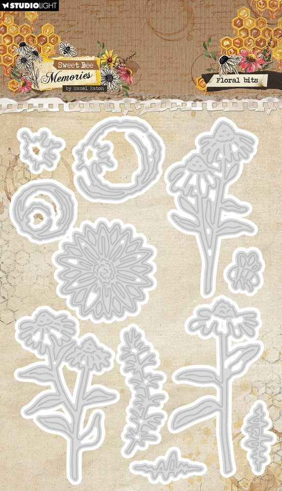 Studio Light Cutting Dies Floral Bits Sweet Bee Memories 11 PC