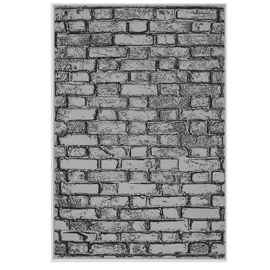 Sizzix 3D Texture Fades A5 Embossing Folder By Tim Holtz Brickwork 