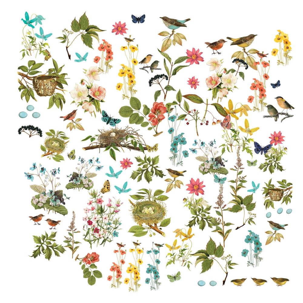 49 And Market Laser Cut Outs Wildflower Birdsong Imaginic Scrapbook