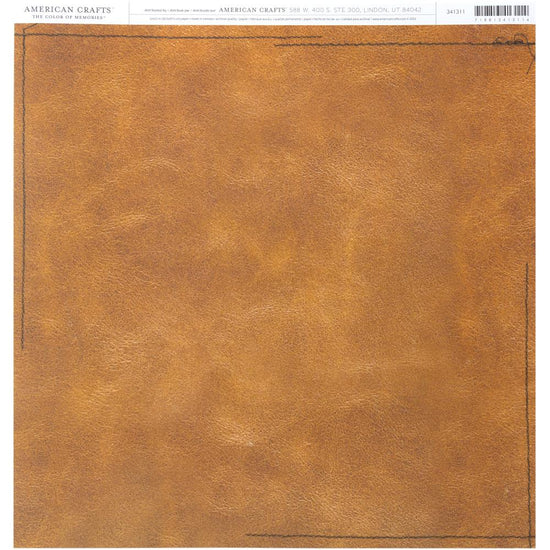American Crafts Everyday Single-Sided Cardstock 12"X12" Dark Leather