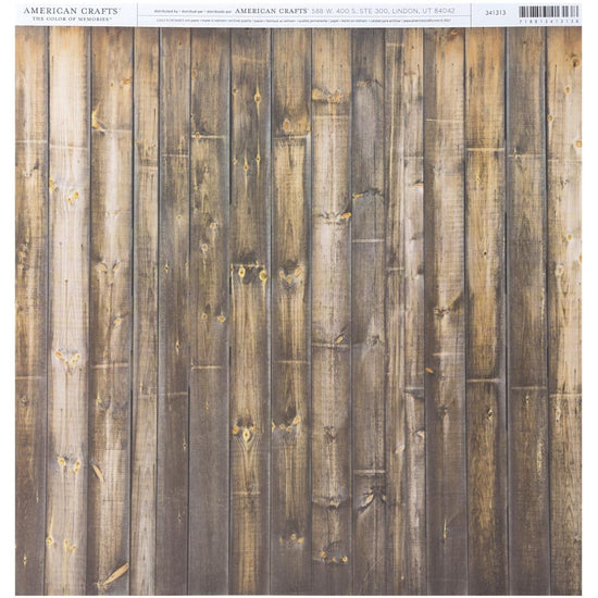 American Crafts Everyday Single-Sided Cardstock 12"X12" Hardwood Floor