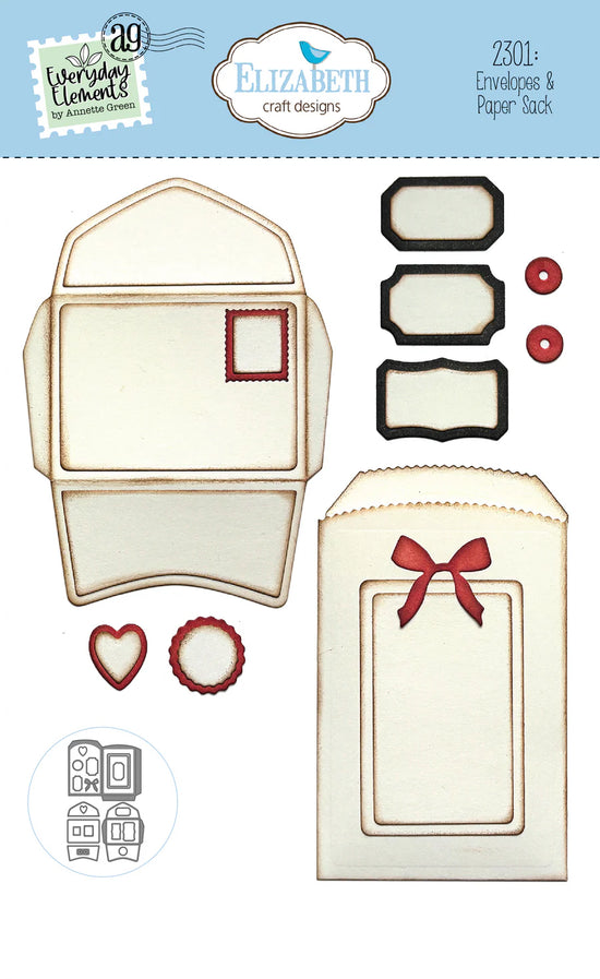 Elizabeth Craft Envelopes & Paper Sack Die