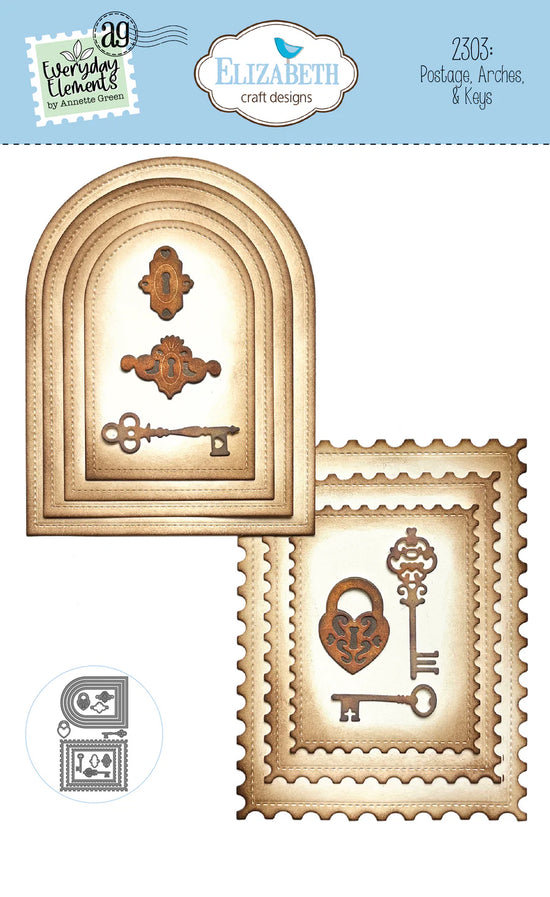Elizabeth Craft Postage, Arches & Keys Die